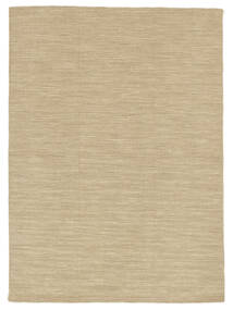  Kelim Loom - Beige Teppich 200X300 Echter Moderner Handgewebter Braun/Beige (Wolle, Indien)