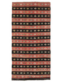 Handgewebter Kelim Vintage Türkei Teppich 176X355 Vintage Wollteppich Rot/Dunkelrot Teppich 