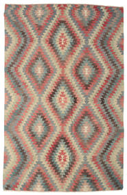 Kelim Vintage Türkei Teppich 198X313 Grau/Rot (Wolle, Türkei)