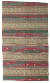 Handgewebter Kelim Vintage Türkei Teppich 150X260 Vintage Wollteppich Rot/Grau Klein Teppich 