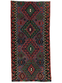  164X328 Kelim Vintage Türkei Teppich Teppich Dunkelgrau/Rot Türkei 