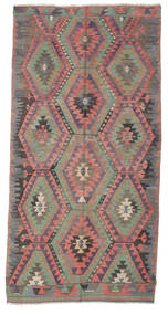  Orientalischer Kelim Vintage Türkei Teppich Teppich 158X316 Läufer Braun/Rot (Wolle, Türkei)