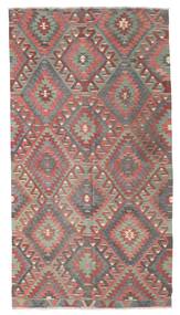 Kelim Vintage Türkei Teppich 180X334 Rot/Grau 