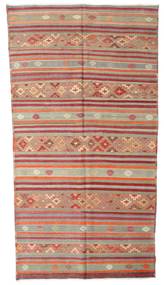  Kelim Vintage Türkei Teppich 167X326 Vintage Wollteppich Orange/Rot Teppich 