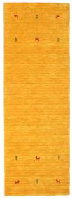  Gabbeh Loom Two Lines - Gelb Teppich 80X250 Moderner Läufer Gelb (Wolle, Indien)