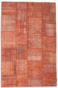  Patchwork Teppich 198X302 Echter Moderner Handgeknüpfter Rot/Hellrosa/Dunkelrot (Wolle, Türkei)