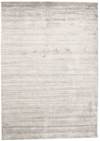  Bambus Seide Loom - Warm Grau Teppich 160X230 Moderner Hellgrau/Weiß/Creme ( Indien)
