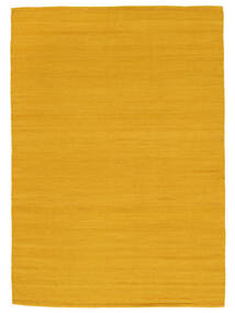  Kelim Loom - Gelb Teppich 200X300 Echter Moderner Handgewebter Gelb (Wolle, Indien)