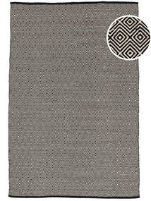  Diamond - Schwarz Teppich 200X300 Echter Moderner Handgewebter Hellgrau (Baumwolle, Indien)