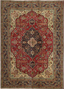  Täbriz Patina Teppich 248X345 Echter Orientalischer Handgeknüpfter Dunkelbraun/Dunkelrot (Wolle, Persien/Iran)