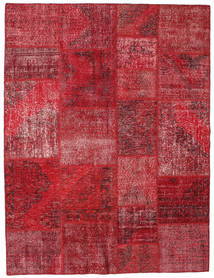 192X251 Patchwork Teppich Teppich Moderner Rot/Dunkelrot (Wolle, Türkei)