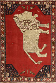  Ghashghai Teppich 149X224 Echter Orientalischer Handgeknüpfter Rost/Rot/Dunkelrot (Wolle, Persien/Iran)