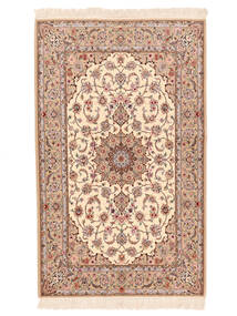  Isfahan Seidenkette Teppich 130X212 Persischer Beige/Orange Klein Teppich 