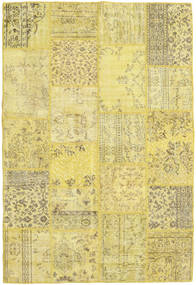  Patchwork Teppich 160X235 Wollteppich Gelb Teppich 