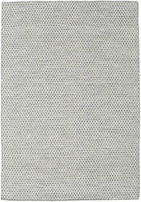 160X230 Kelim Honey Comb Teppich - Grau Teppich Moderner Grau (Wolle, Indien)