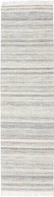  Diamond Wolle - Grau Teppich 80X340 Echter Moderner Handgewebter Läufer Hellgrau/Dunkel Beige (Wolle, Indien)
