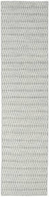  Kelim Long Stitch - Grau Teppich 80X340 Echter Moderner Handgewebter Läufer Hellgrau/Beige (Wolle, Indien)