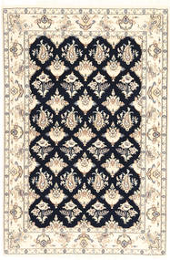  Nain 6La Teppich 110X167 Echter Orientalischer Handgeknüpfter Beige/Schwartz (Wolle/Seide, Persien/Iran)