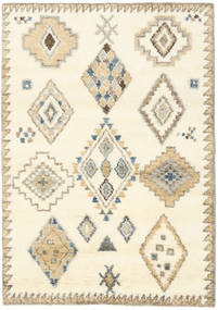  Berber Indisch - Naturweiß/Beige Teppich 140X200 Echter Moderner Handgeknüpfter Beige/Weiß/Creme (Wolle, Indien)