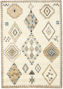  160X230 Berber Indisch Teppich - Naturweiß/Beige Wolle, 