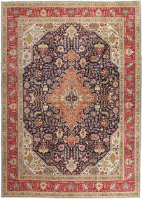  Täbriz Patina Teppich 252X347 Echter Orientalischer Handgeknüpfter Dunkelrot/Hellgrau Großer (Wolle, Persien/Iran)