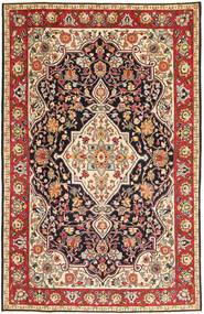  Täbriz Patina Teppich 192X303 Echter Orientalischer Handgeknüpfter Dunkelbraun/Dunkelrot (Wolle, Persien/Iran)