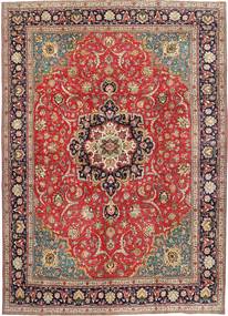 Täbriz Patina Teppich 290X397 Echter Orientalischer Handgeknüpfter Rost/Rot/Dunkelrot Großer (Wolle, Persien/Iran)
