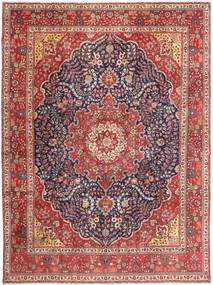  Täbriz Patina Teppich 295X390 Echter Orientalischer Handgeknüpfter Dunkelrot/Braun Großer (Wolle, Persien/Iran)