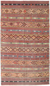  Kelim Türkei Teppich 190X328 Echter Orientalischer Handgewebter Rost/Rot/Hellgrau (Wolle, Türkei)