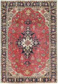  Täbriz Patina Teppich 193X280 Echter Orientalischer Handgeknüpfter Dunkelrot/Dunkelgrau (Wolle, Persien/Iran)