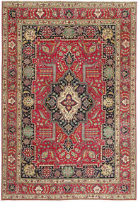  Täbriz Patina Teppich 235X342 Echter Orientalischer Handgeknüpfter Dunkelrot/Rot (Wolle, Persien/Iran)