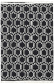  Opti - Schwarz/Weiß Teppich 200X300 Echter Moderner Handgewebter Dunkelgrau (Wolle, Indien)