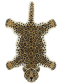 Leopard Kinderteppich 100X160 Klein Beige Tier Wollteppich 