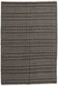  Kelim Teppich 159X228 Echter Orientalischer Handgewebter Dunkelgrau/Schwartz (Wolle, Persien/Iran)