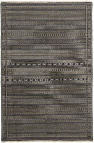 Kelim Teppich 166X250 Echter Orientalischer Handgewebter Schwartz/Dunkelgrau (Wolle, Persien/Iran)