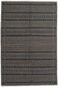  Kelim Teppich 157X233 Echter Orientalischer Handgewebter Schwartz/Dunkelgrau (Wolle, Persien/Iran)