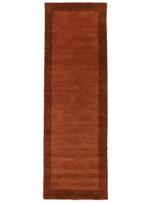 Handloom Frame - Rost Teppich 80X250 Moderner Läufer Rost/Rot/Dunkelrot (Wolle, Indien)