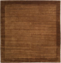  Wollteppich 300X300 Handloom Frame Braun Quadratischer Teppich Groß Teppich 
