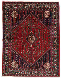  155X204 Abadeh Sherkat Farsh Teppich Handgeknüpfter Teppich Dunkelrot/Rot Persien/Iran 