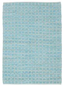  Elna - Bright_Blue Teppich 200X300 Echter Moderner Handgewebter Hellblau/Türkisblau (Baumwolle, Indien)