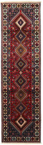 Echter Teppich Yalameh Teppich 83X293 Läufer Dunkelrot/Rot (Wolle, Persien/Iran)
