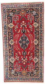  Kashmar Patina Teppich 92X180 Echter Orientalischer Handgeknüpfter Läufer Dunkelrot/Dunkellila (Wolle, Persien/Iran)