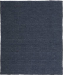  Kelim Loom - Denim Blau Teppich 200X250 Echter Moderner Handgewebter Dunkelblau/Blau (Wolle, Indien)