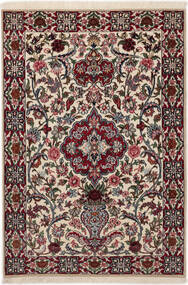  83X117 Isfahan Seidenkette Teppich Teppich Beige/Rot Persien/Iran 