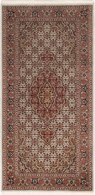  67X140 Täbriz 50 Raj Teppich Handgeknüpfter Teppich Braun/Orange Persien/Iran 