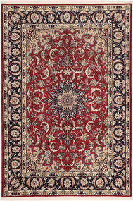 Echter Persischer Isfahan Seidenkette Teppich 110X160 Klein 