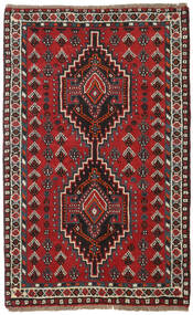  Shiraz Teppich 78X123 Echter Orientalischer Handgeknüpfter Dunkelrot/Dunkelbraun (Wolle, Persien/Iran)