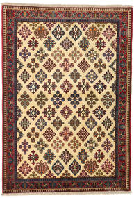  Persischer Meimeh Teppich Teppich 110X158 Beige/Dunkelrot (Wolle, Persien/Iran)