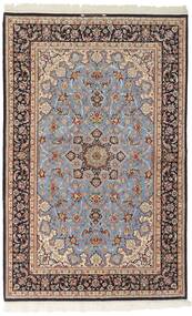  156X239 Isfahan Seidenkette Teppich Braun/Orange Persien/Iran 