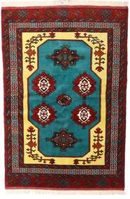  Turkaman Teppich 138X200 Echter Orientalischer Handgeknüpfter Dunkelrot/Dunkelbraun (Wolle, Persien/Iran)